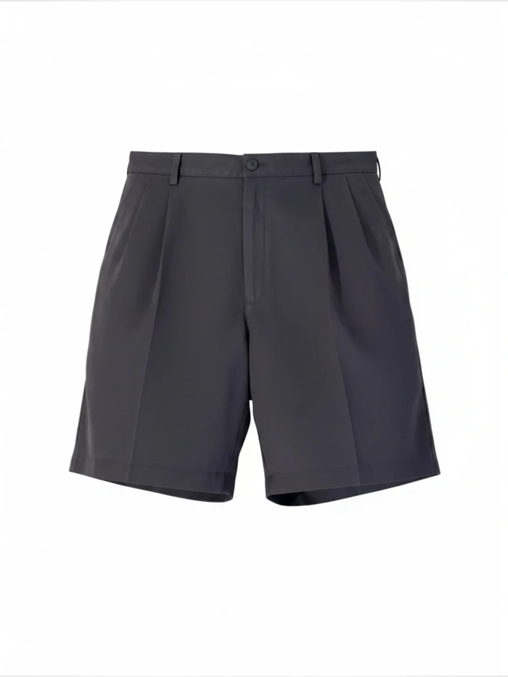 L.L. Bean Men's Black Flat-Front Cotton Shorts Size 38
